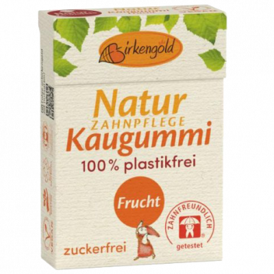 Natur Kaugummi Frucht mit Xylit (28g)